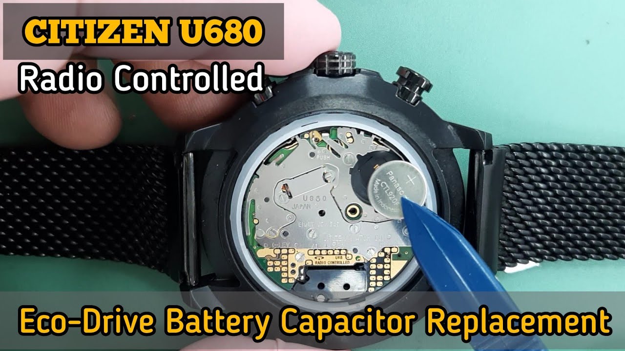 CITIZEN Eco-Drive U680 Radio Controlled Battery Replacement Tutorial -  YouTube