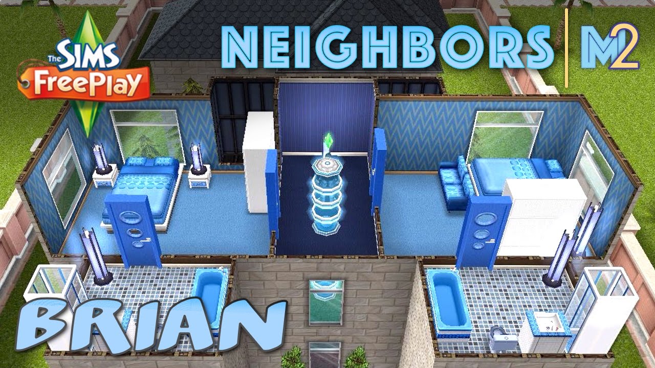 Sims FreePlay Brian F's House (Neighbor's Original House Design