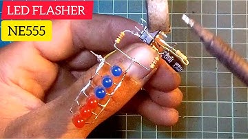 NE555 ENTEGRE İLE POLİS ÇAKAR LAMBA YAPIMI - LED FLASHER CİRCUİT - LED FLAŞÖR DEVRESİ YAPIMI