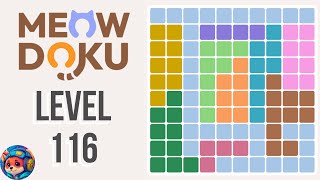 Meowdoku Level 116 Walkthrough & Solution 🐱🧩 