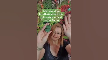 Reiki for joy. Asmr ruby zoisite crystal healing #shorts