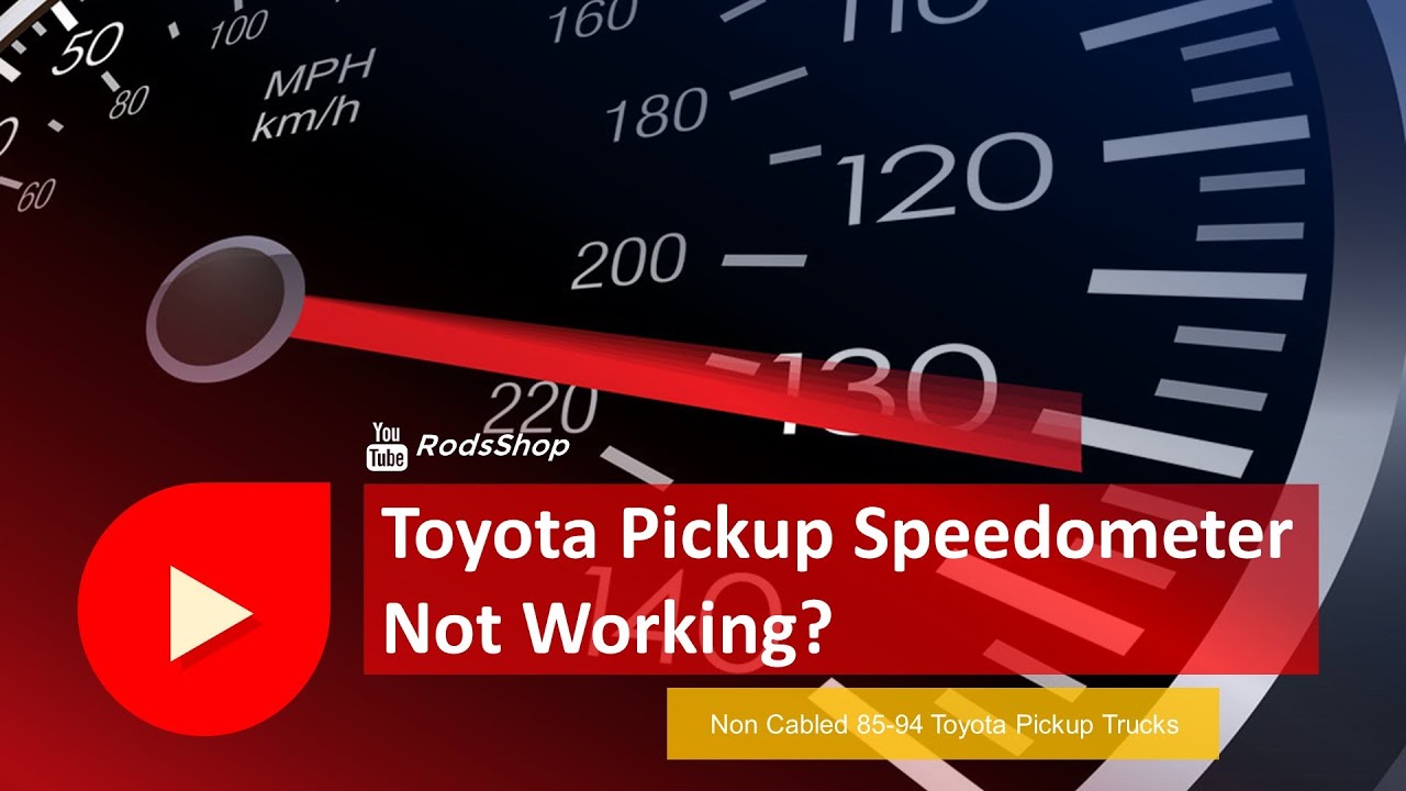 Toyota Pickup Speedometer Not Working 85 94 Youtube