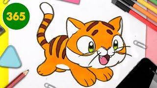 Hur Man Ritar Kawaii Tiger