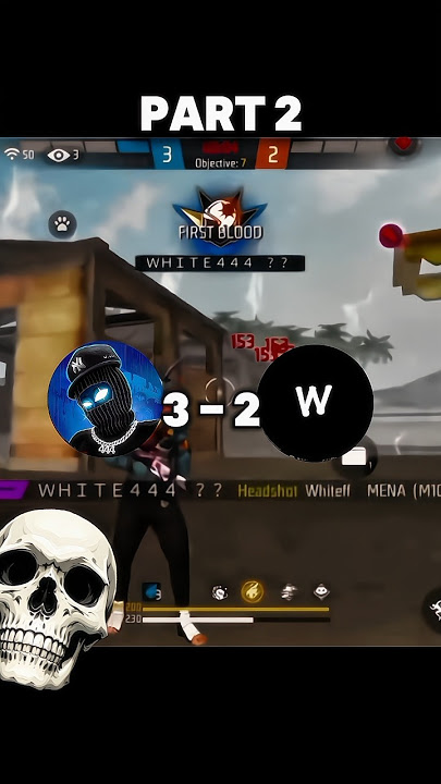 WHITE 444 VS WHITE FF #freefire
