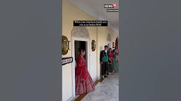 Viral Video | American Bride Wears Indian Lehenga | #reaction | #shorts | English News | #viral