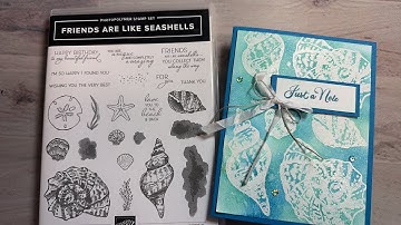 Emboss Resist Technique with Friends are Like Seashells!