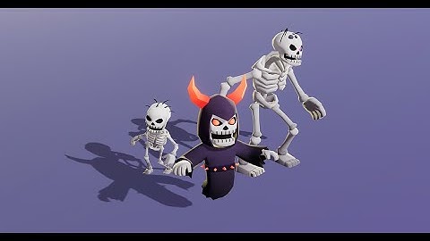www.Meshtint.com | Skeleton Giant Mage Evolution Pack Cute Series