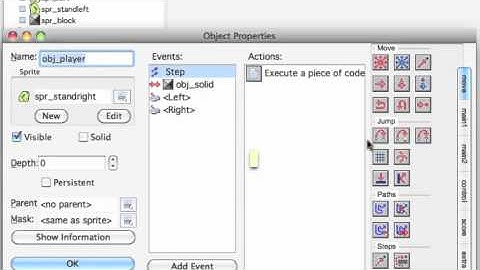 Game Maker Tutorial: Turning sprites into objects and moving left and right