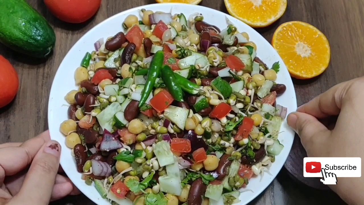 2 minutes Vegan Vegetarian Protein Salad for weight loss YouTube