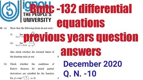 Ignoucbcs bag bscg mathematics bmtc-132 previous years question answers December 2020 Q. N. -10