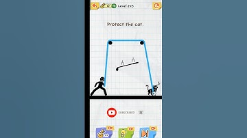 Protect the cat 🐈🐈 | draw 2 Save gameplay | level 243 |#draw2save #shorts