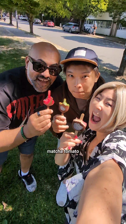Drunken Chocolatier ice cream festival tomato matcha flavor!? #shortsfood #vancouver