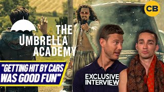Robert Sheehan and Tom Hopper on Doing Physical Comedy for Season 4 of Umbrella Academy (Exclusive)