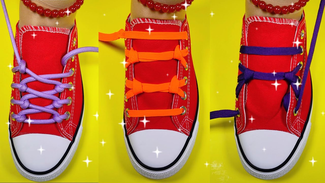 How to tie shoelaces, tips for tying shoelaces, a collection of 26
