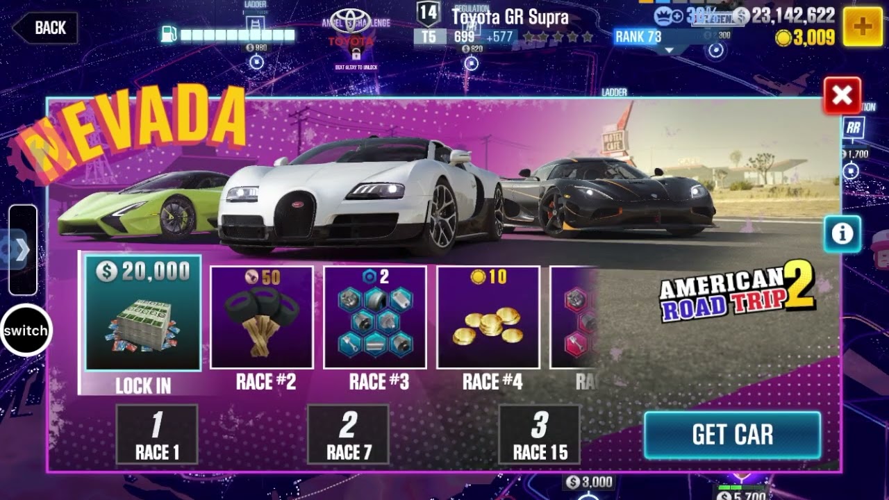 CSR2 Nevada Trinity Event Rewards