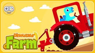 Динозаврик на ферме - Управляем техникой и выращиваем урожай * мультик игра про машинки для детей screenshot 4