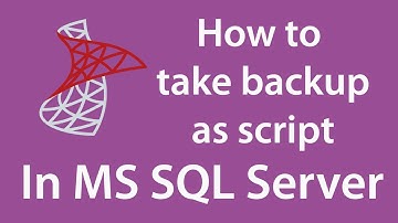 How to take backup in SQL Server as script in Tamil - SQL server 2019 [ 2021 ]