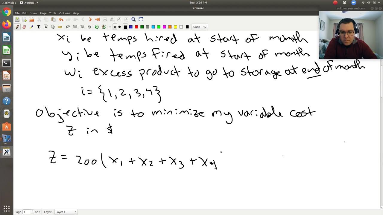 Linear Programming (Production-Scheduling 2) Example - YouTube