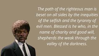 Pulp Fiction Bible Quote Samuel L Jackson  Ezekiel 25 17