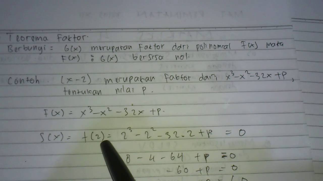 Contoh Soal Dan Pembahasan Teorema Sisa - Barisan Contoh