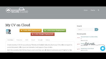 Secured MY CV on Windows 2008 R2 Deploy on Azure , AWS and Google Cloud Platform.