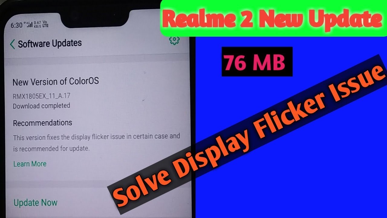 Realme 2 New Software Update