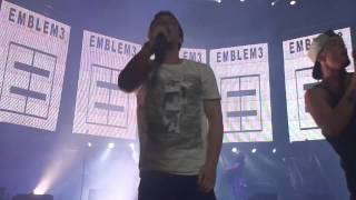 Emblem3 live in Lisbon, Portugal - Nothing To Lose (first row)