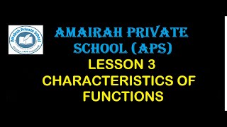 Lesson 3 Characteristics of Functions | increasing decreasing intervals | end behaviors