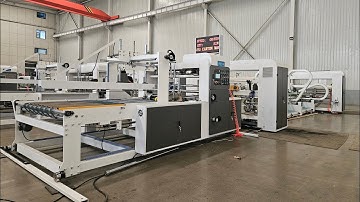 XY-FFS-1200X2600MM High speed Fully automatic intelligent folder gluer and stitcher machine #xinyu 