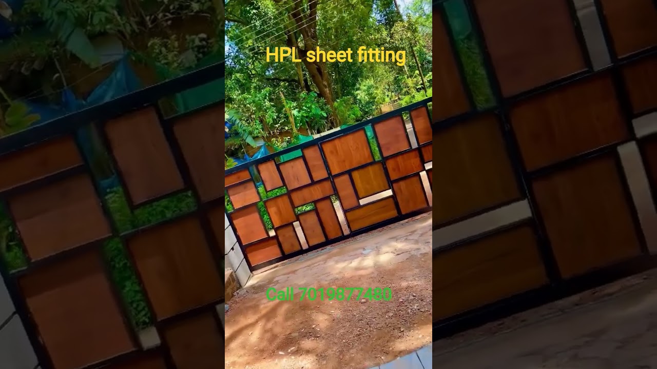 #gate HPL sheet fitting #hyderabad #contactor #home #frontelevation