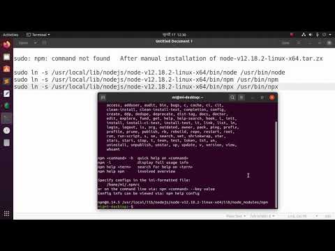 sudo npm not found after manual node installation | sudo: npm: command not found Linux, Ubuntu