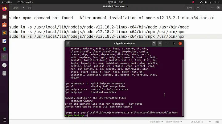sudo npm not found after manual node installation | sudo: npm: command not found Linux, Ubuntu