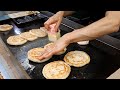 cream cheese ice cream pancake - hotteok / korean street food