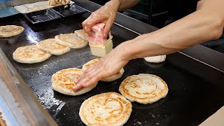 cream cheese ice cream pancake - hotteok \/ korean street food