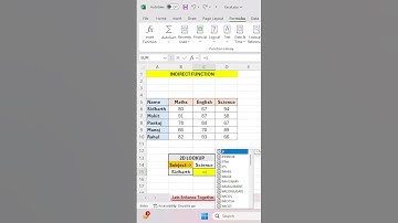 Magical Indirect Function in Excel | Excel Hack | Excel Tricks #shorts #shortsfeed #excel #trending