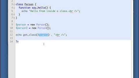 PHP Tutorial   Advanced   03 04  Instantiating a class