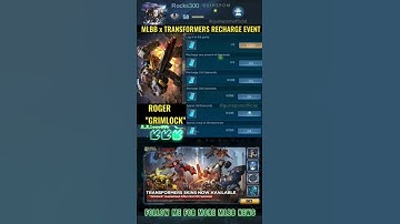 MLBB x TRANSFORMERS SKIN RECHARGE EVENT & ROGER "GRIMLOCK" GUARANTEED SKIN AT 10x DRAW