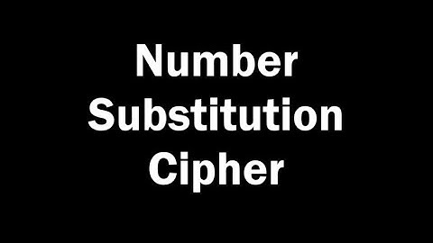 Number substitution cipher