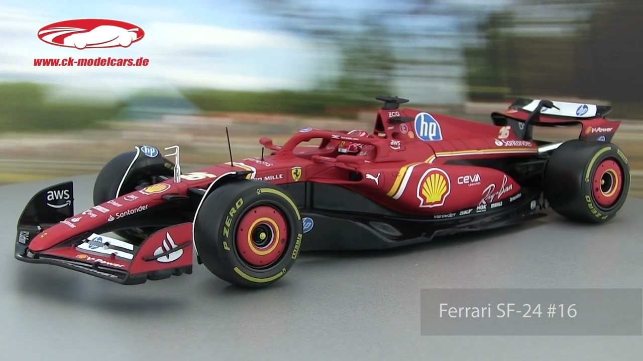 Bburago 1:18 Charles Leclerc Ferrari SF-24 #16 Formula 1 2024 18