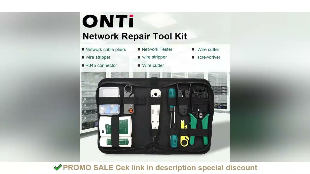 ONTi Network Tool Kit Professional Portable Ethernet Computer Maintenance LAN Cable Tester Crimper C