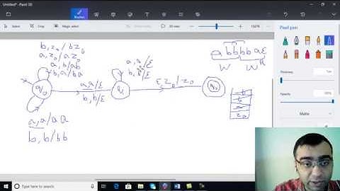 Non-deterministic Push Down Automata (NPDA) for the palindrome language