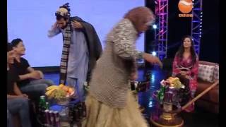 Jalal Joinda  performance as a old women in a comedic Show with Asif jalali.