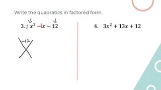 Unit 3 LT 4 Notes Factoring Using the Reverse Box