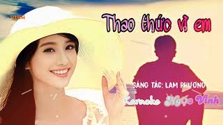 Karaoke Thao Thức Vì Em tone Nam | karaoke Ngọc Vinh