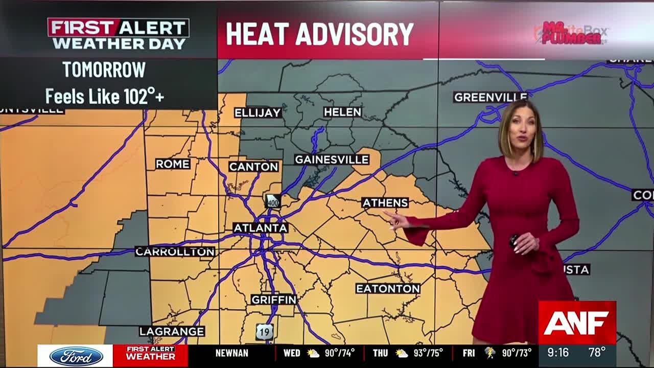 First Alert Forecast: Heat Advisory for Metro Atlanta on July 4th - YouTube