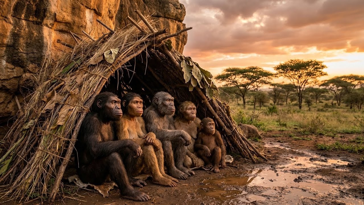 First Humans Build SHELTER to Survivel! 2 Milion Years Ago Dawn of ...