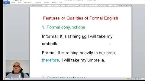 Informal and Formal English Part 4