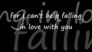 Video thumbnail of "I can't help falling in love with you by A-Teens lyrics"