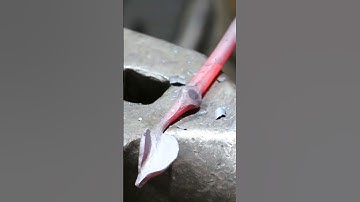 Forging a Hook with a leaf. #shorts