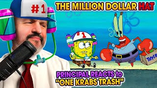 School Principal Reacts to SpongeBob SquarePants S3E6 - "One Krabs Trash" Reaction Video